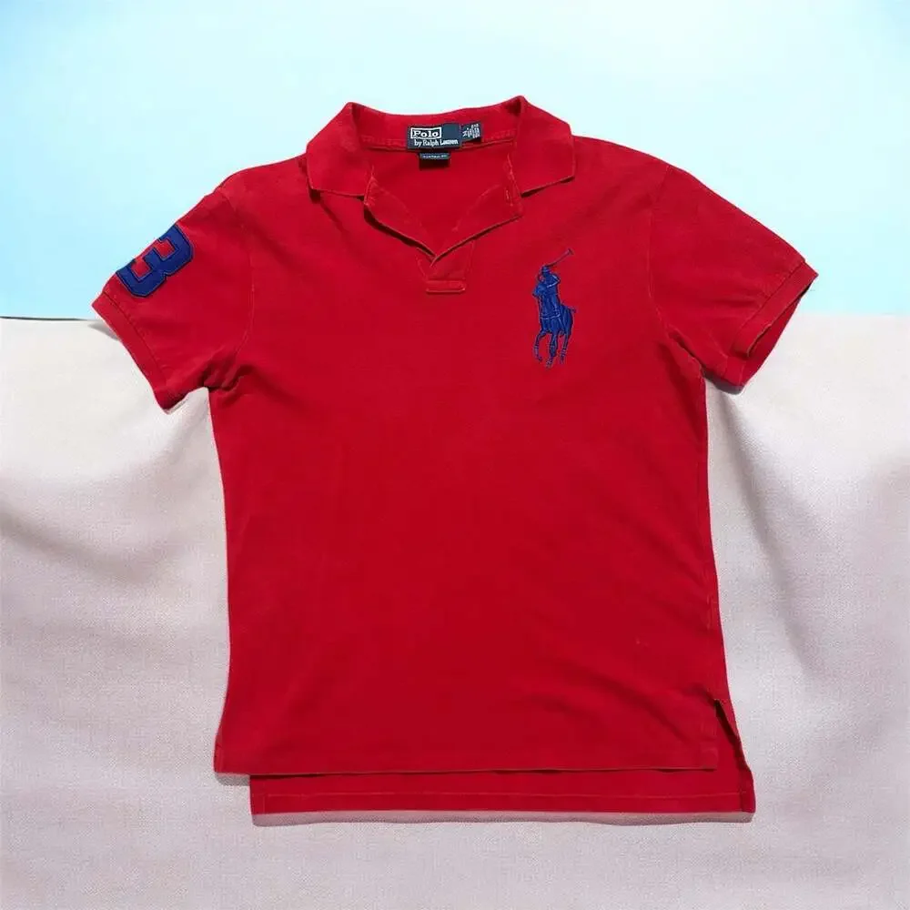 Polo Ralph Lauren Big Pony Custom Fit Polo Shirt with Number 3 Patch